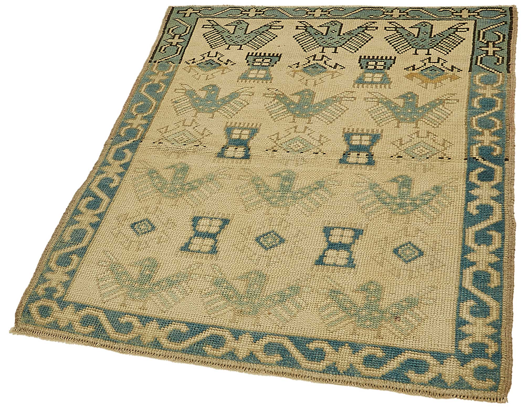 3x4 Beige Small Oriental Rug - 49836