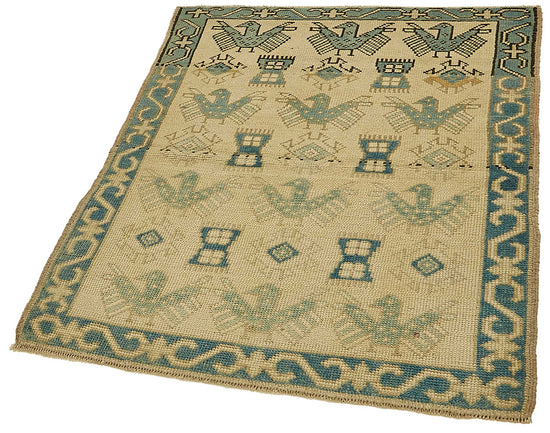 3x4 Beige Small Oriental Rug - 49836