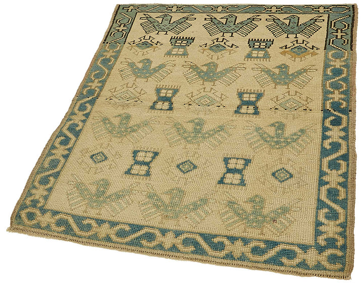 3x4 Beige Small Oriental Rug - 49836