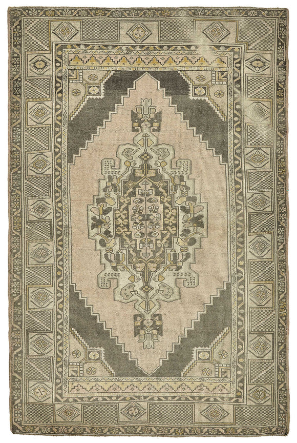5x7 Beige Handmade Oriental Rug - 49840