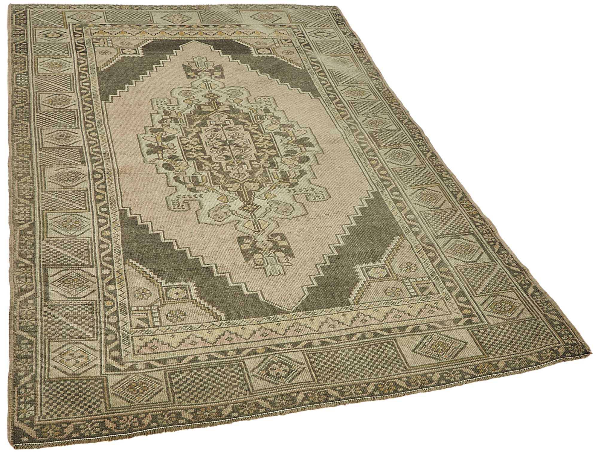 5x7 Beige Handmade Oriental Rug - 49840
