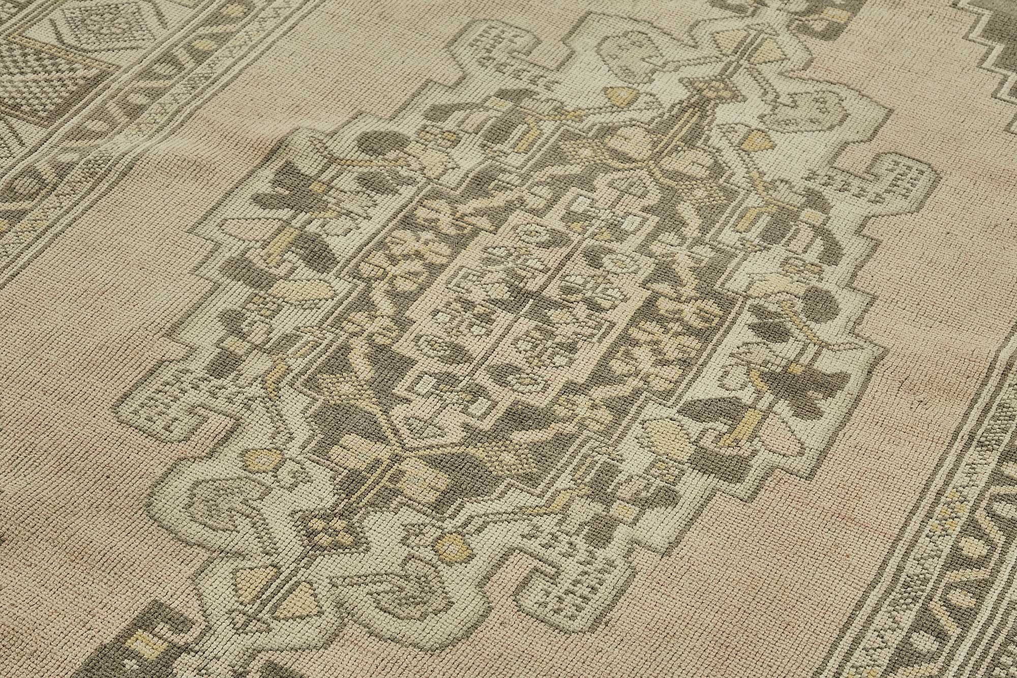5x7 Beige Handmade Oriental Rug - 49840