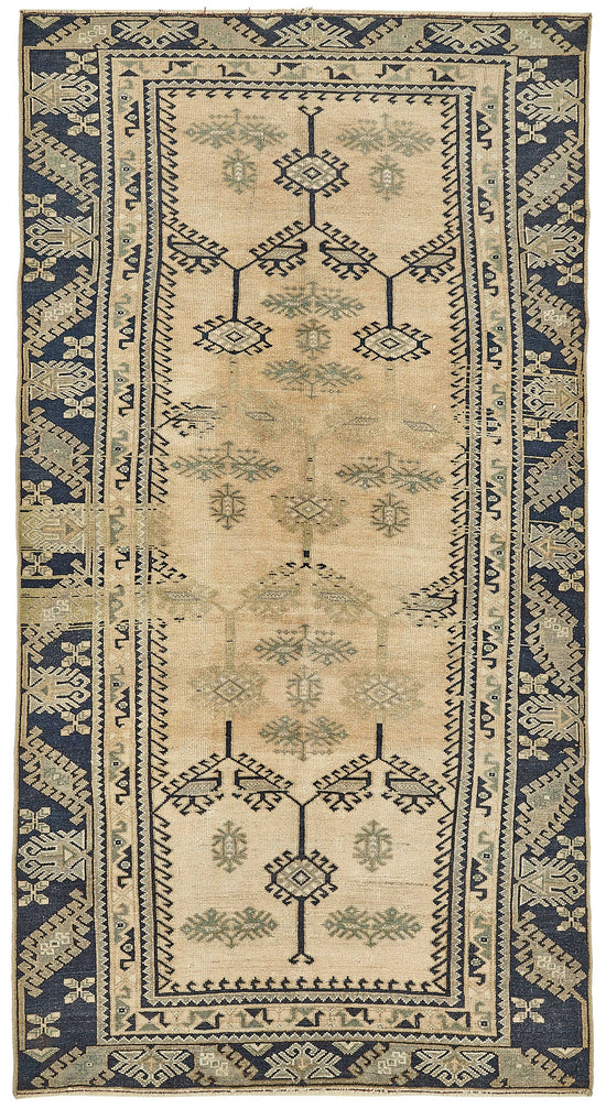 4x8 Beige Handmade Oriental Rug - 49842