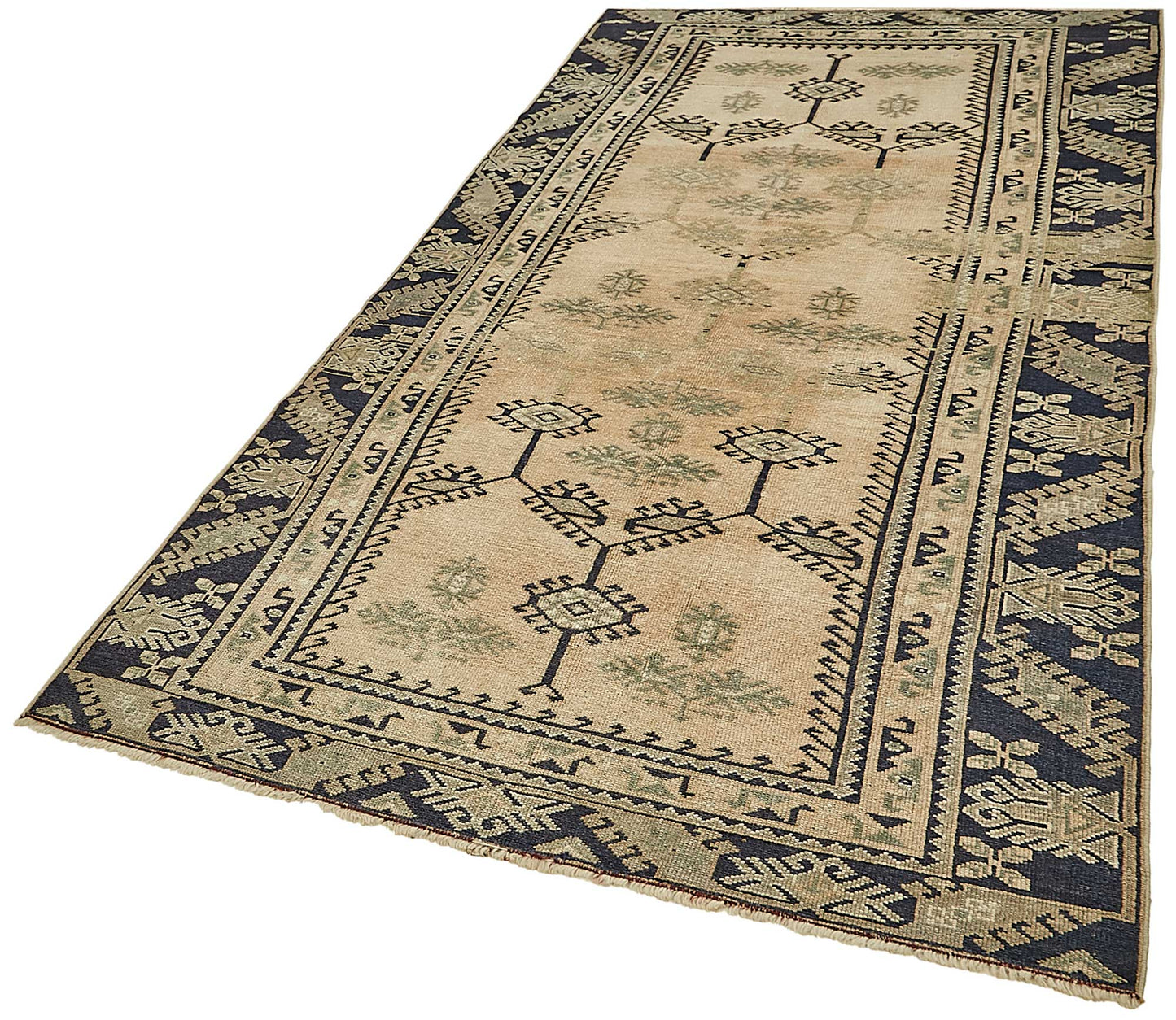 4x8 Beige Handmade Oriental Rug - 49842