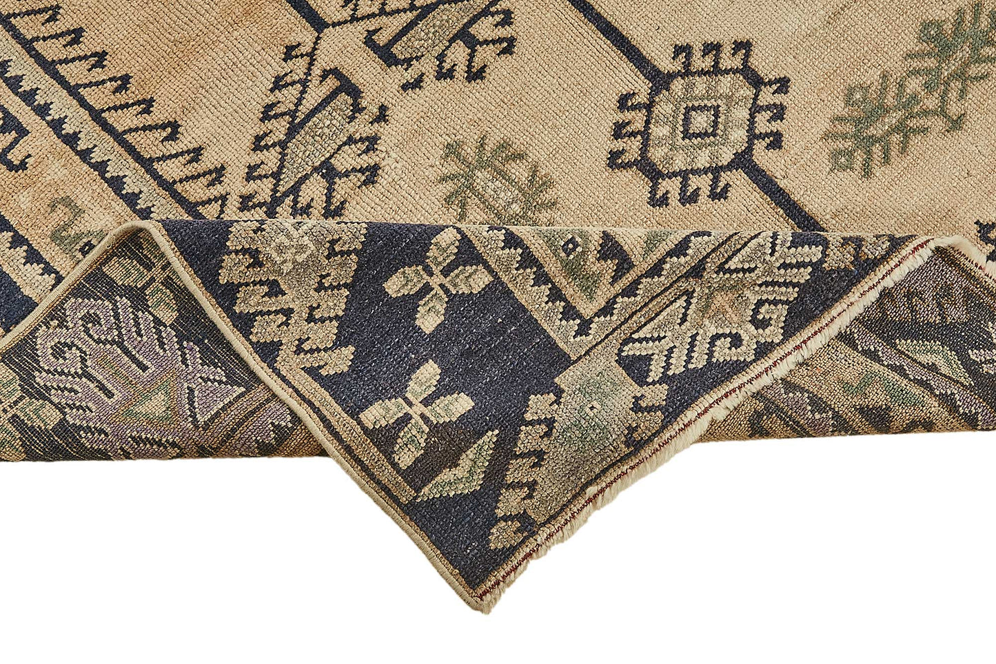 4x8 Beige Handmade Oriental Rug - 49842