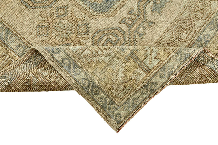 4x9 Beige Handmade Oriental Rug - 49847