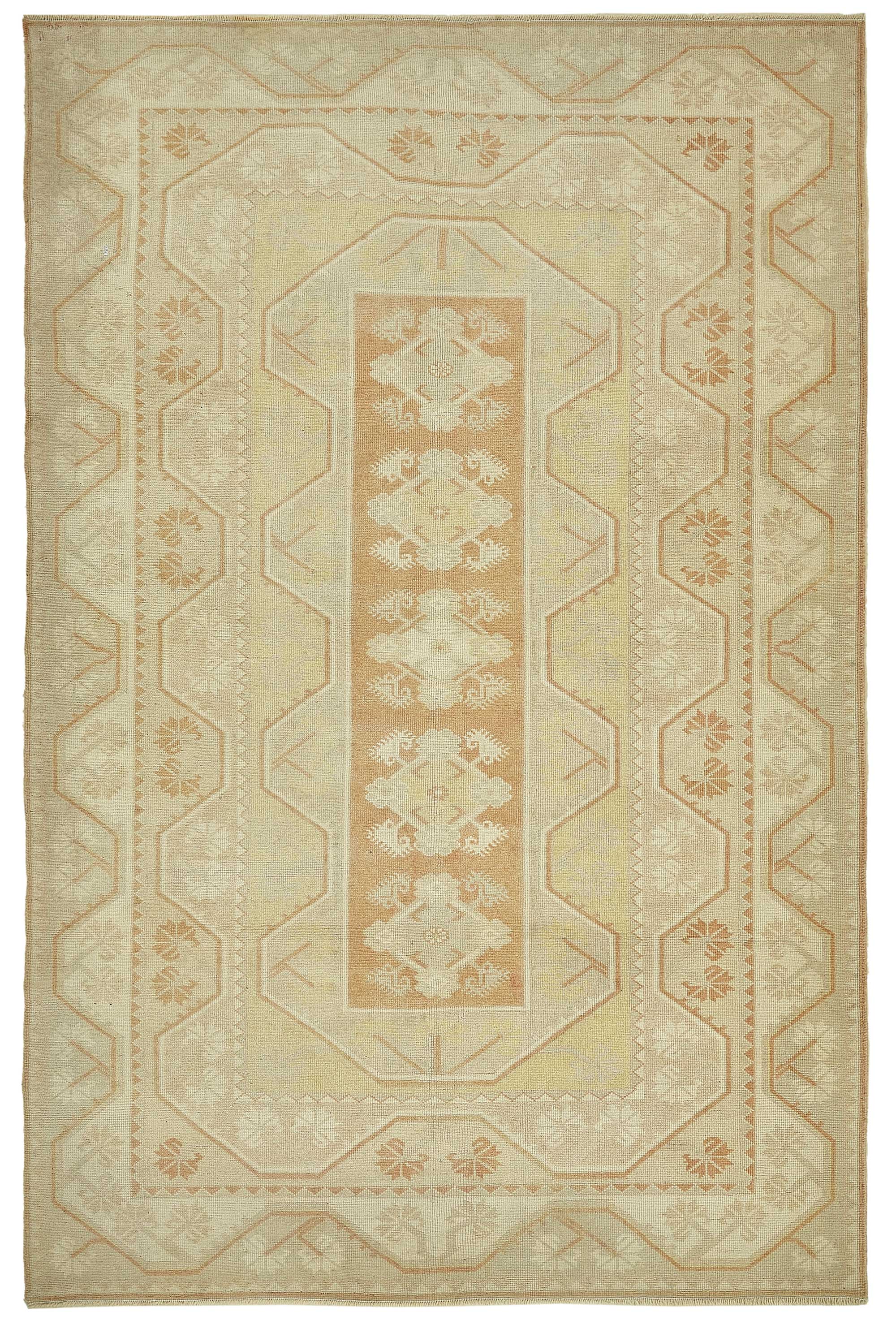 5x8 Beige Handmade Oriental Rug - 49859