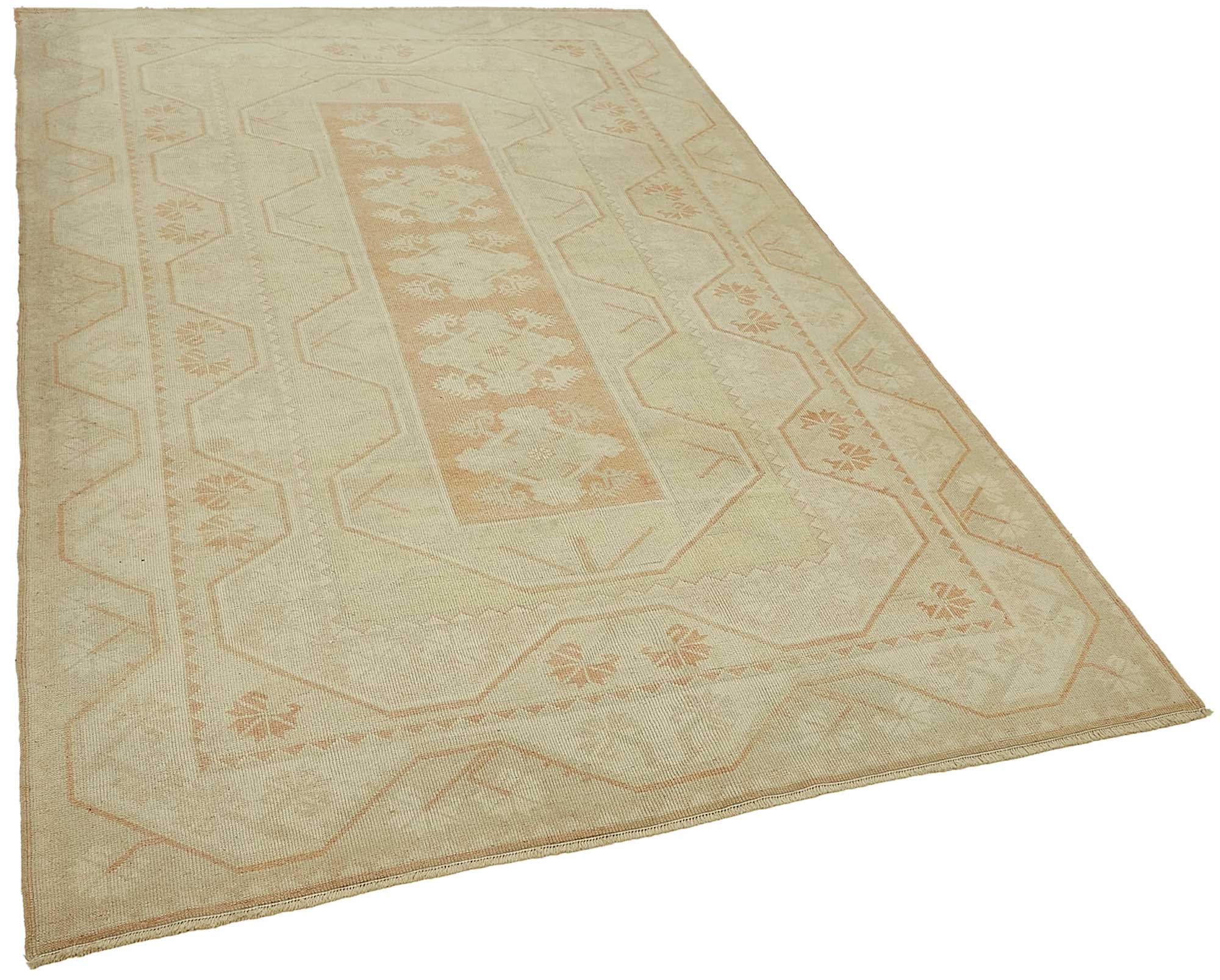 5x8 Beige Handmade Oriental Rug - 49859