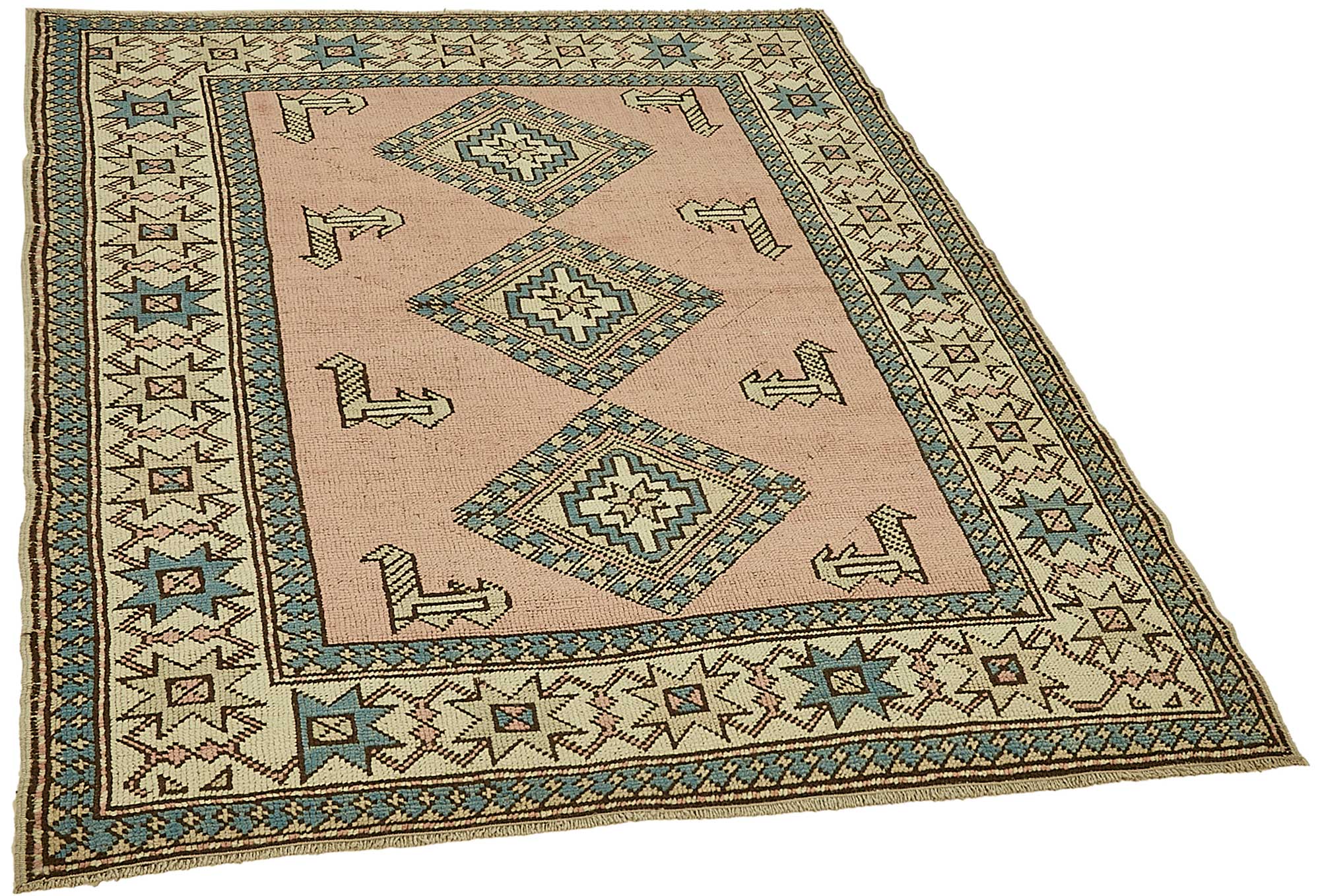 5x5 Beige Small Oriental Rug - 49863
