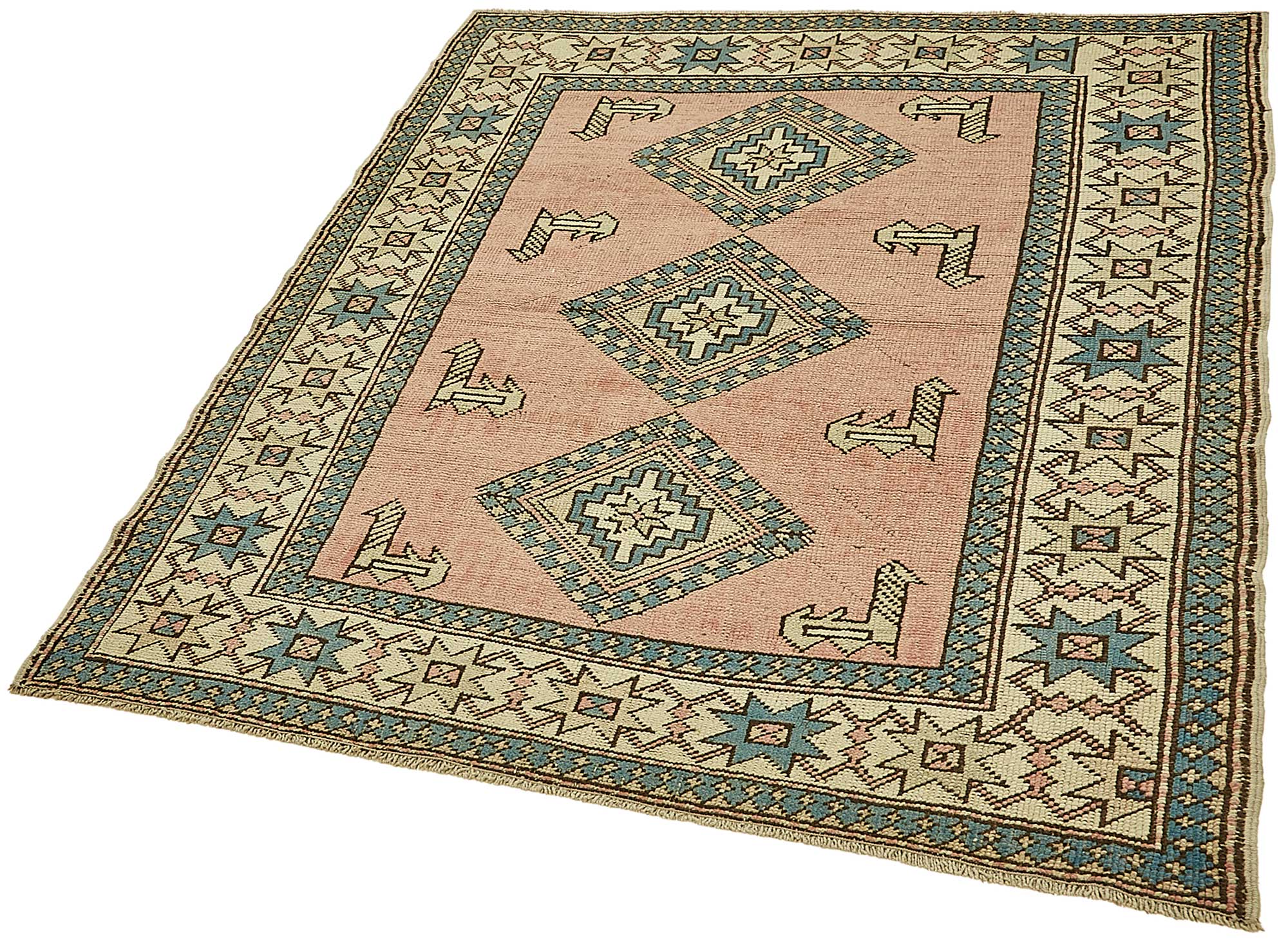 5x5 Beige Small Oriental Rug - 49863