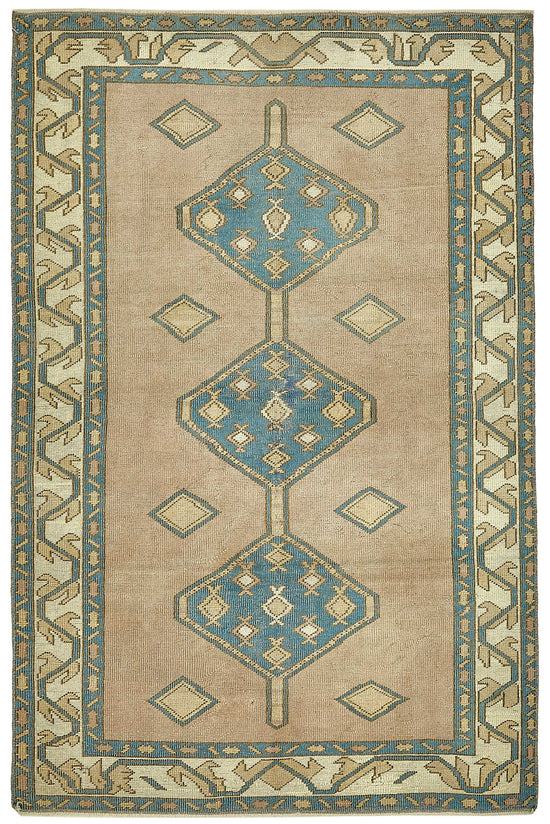 5x7 Beige Small Oriental Rug - 49914