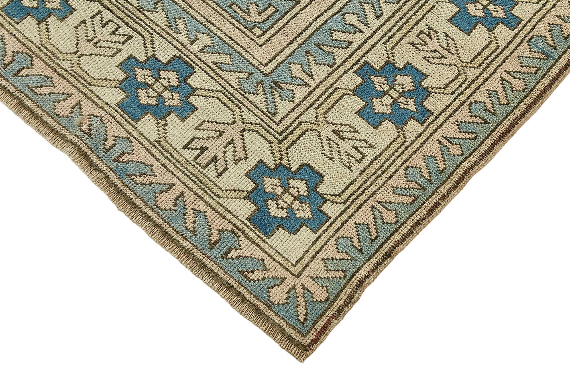 6x7 Beige Handmade Oriental Rug - 49916