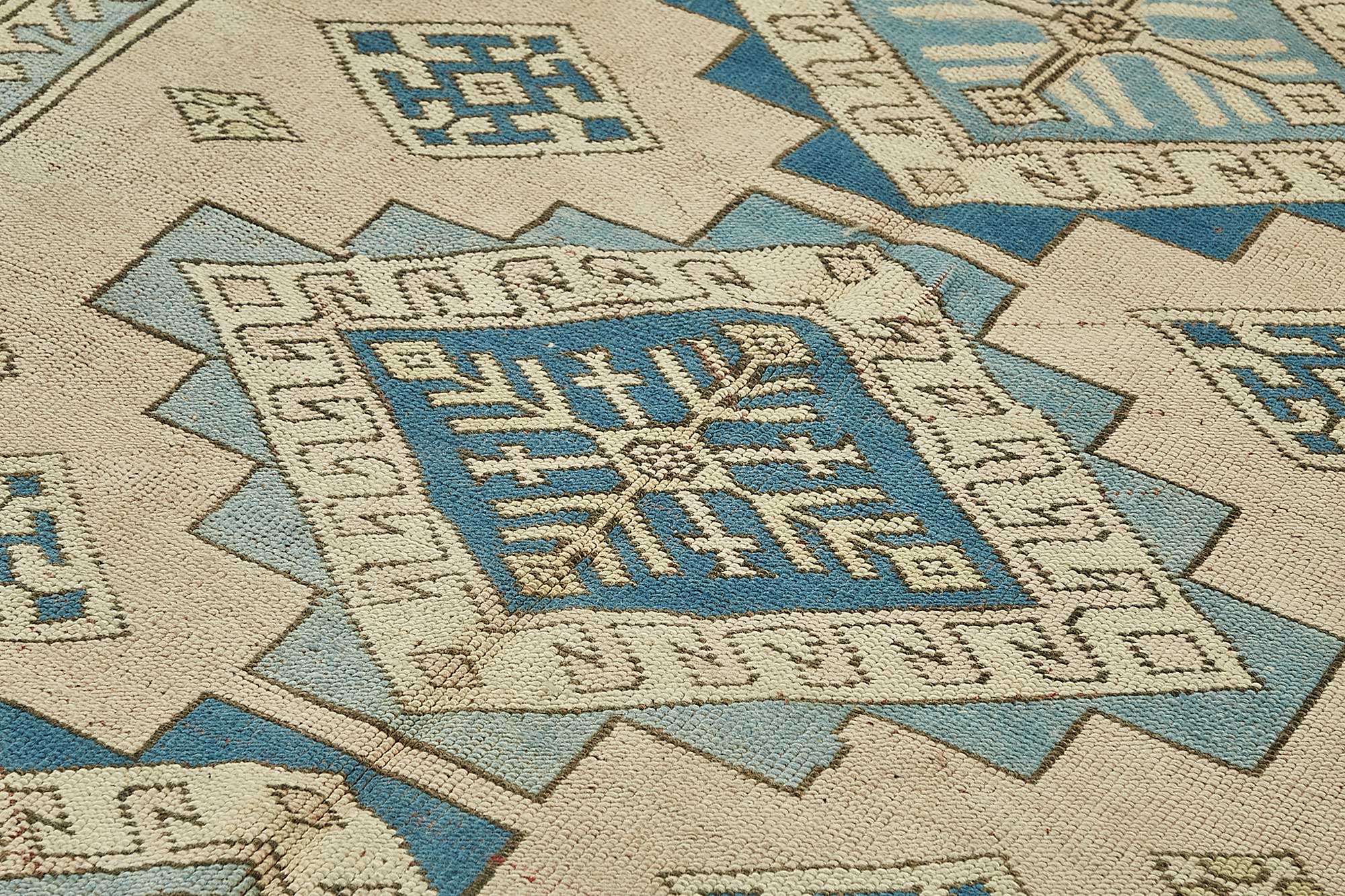 6x7 Beige Handmade Oriental Rug - 49916