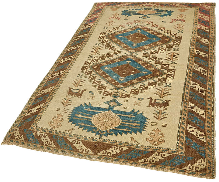4x6 Beige Small Oriental Rug - 49917