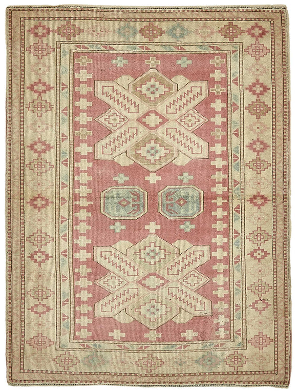 4x5 Beige Small Oriental Rug - 49919