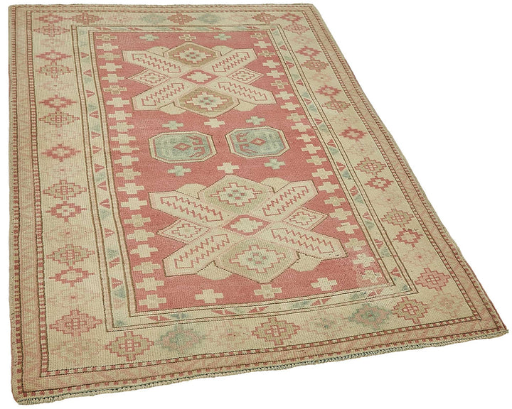 4x5 Beige Small Oriental Rug - 49919