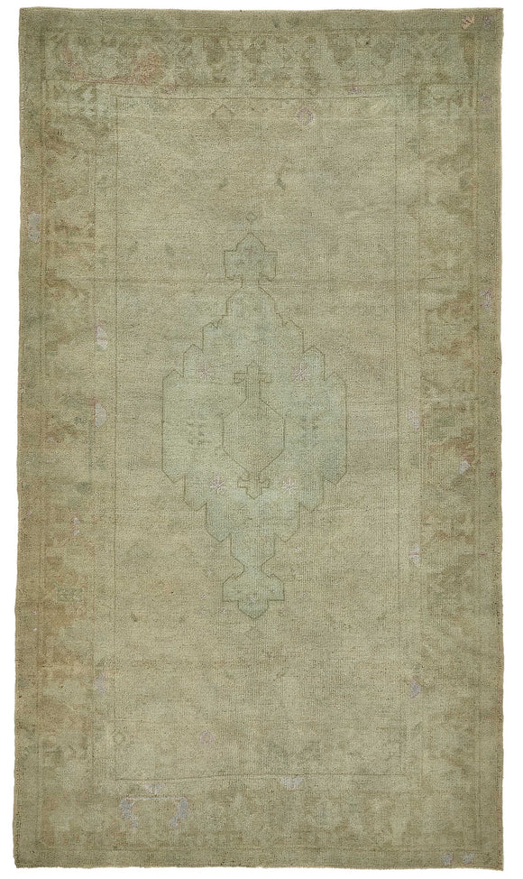 5x8 Beige Handmade Oriental Rug - 49921