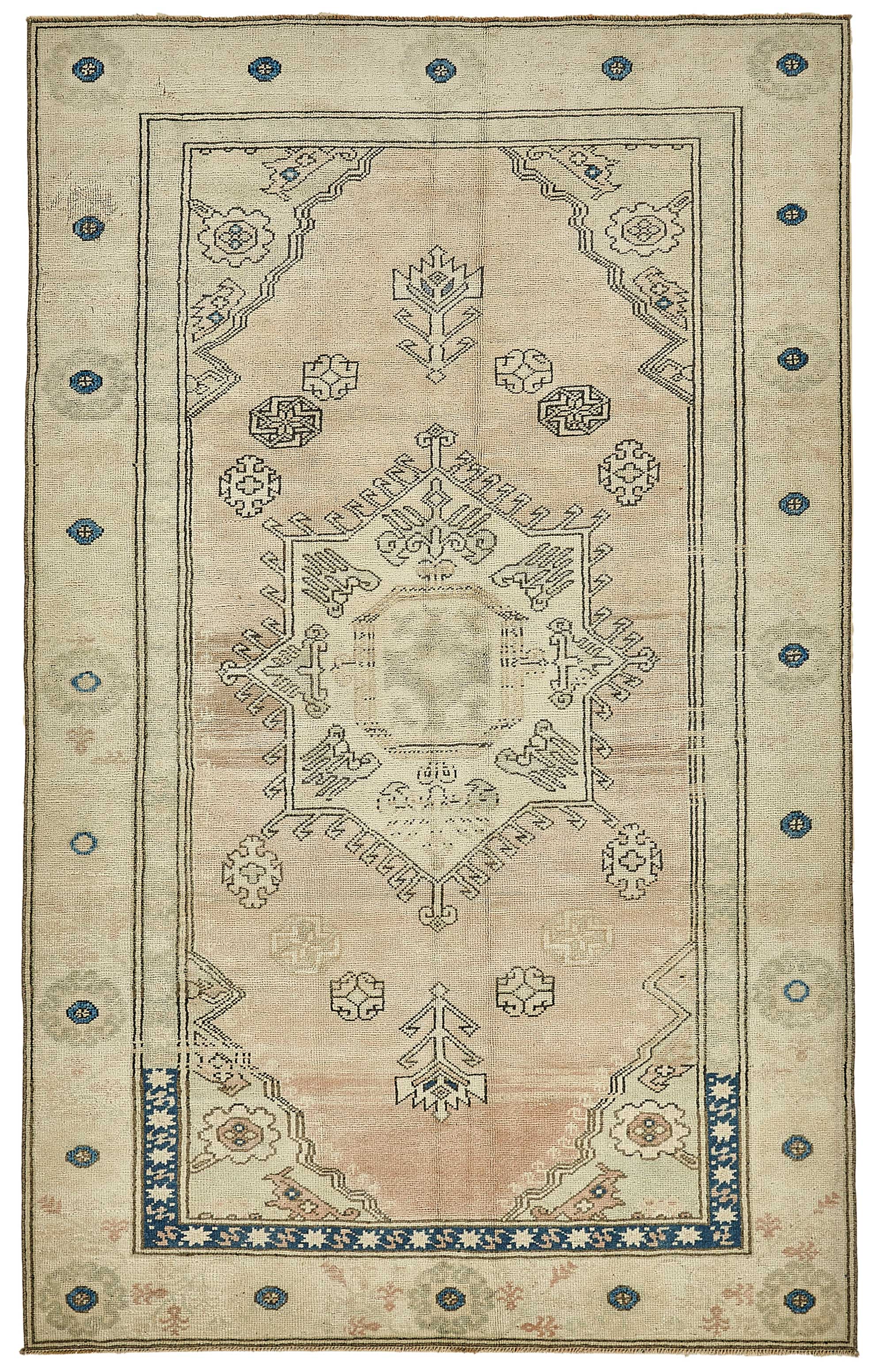 5x7 Beige Small Oriental Rug - 49922