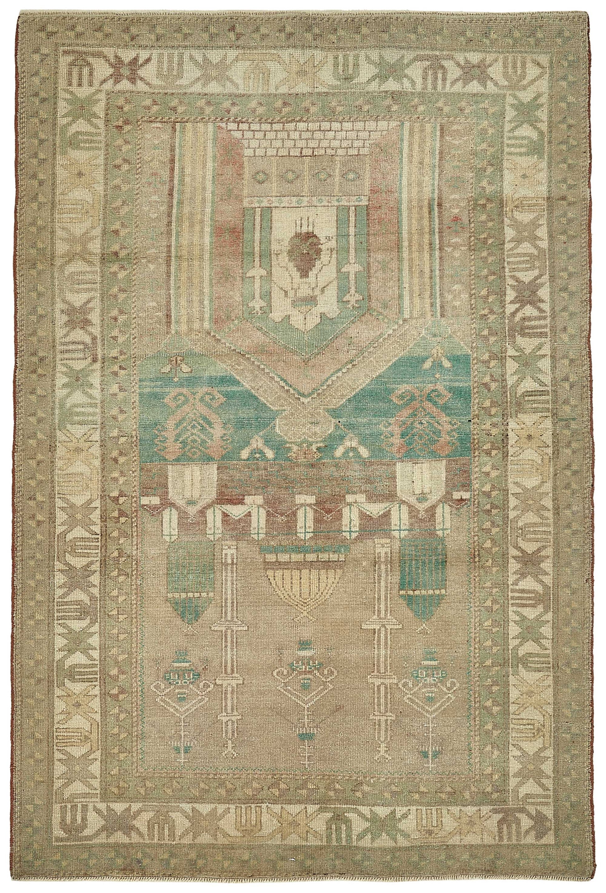 5x7 Beige Small Oriental Rug - 49930