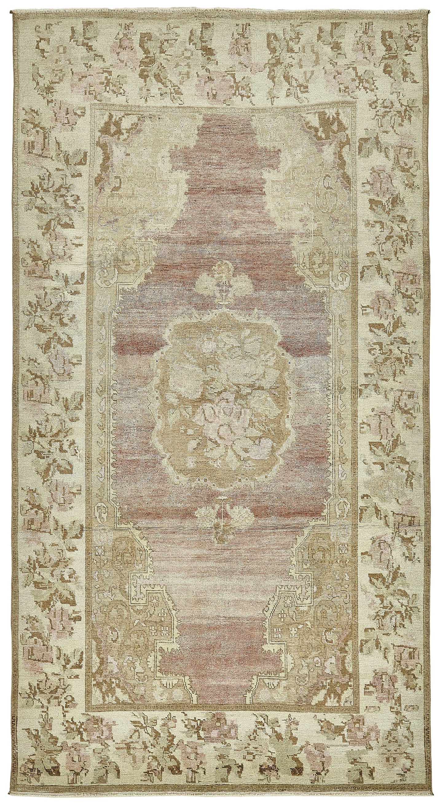 5x8 Beige Handmade Oriental Rug - 49934