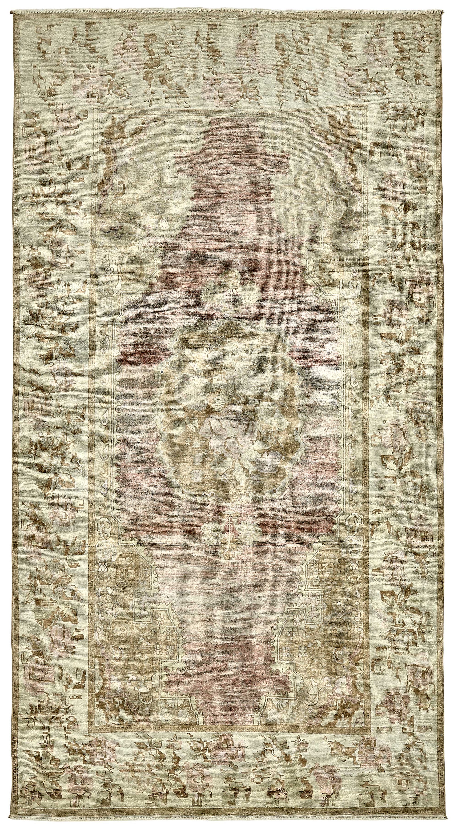 5x8 Beige Handmade Oriental Rug - 49934