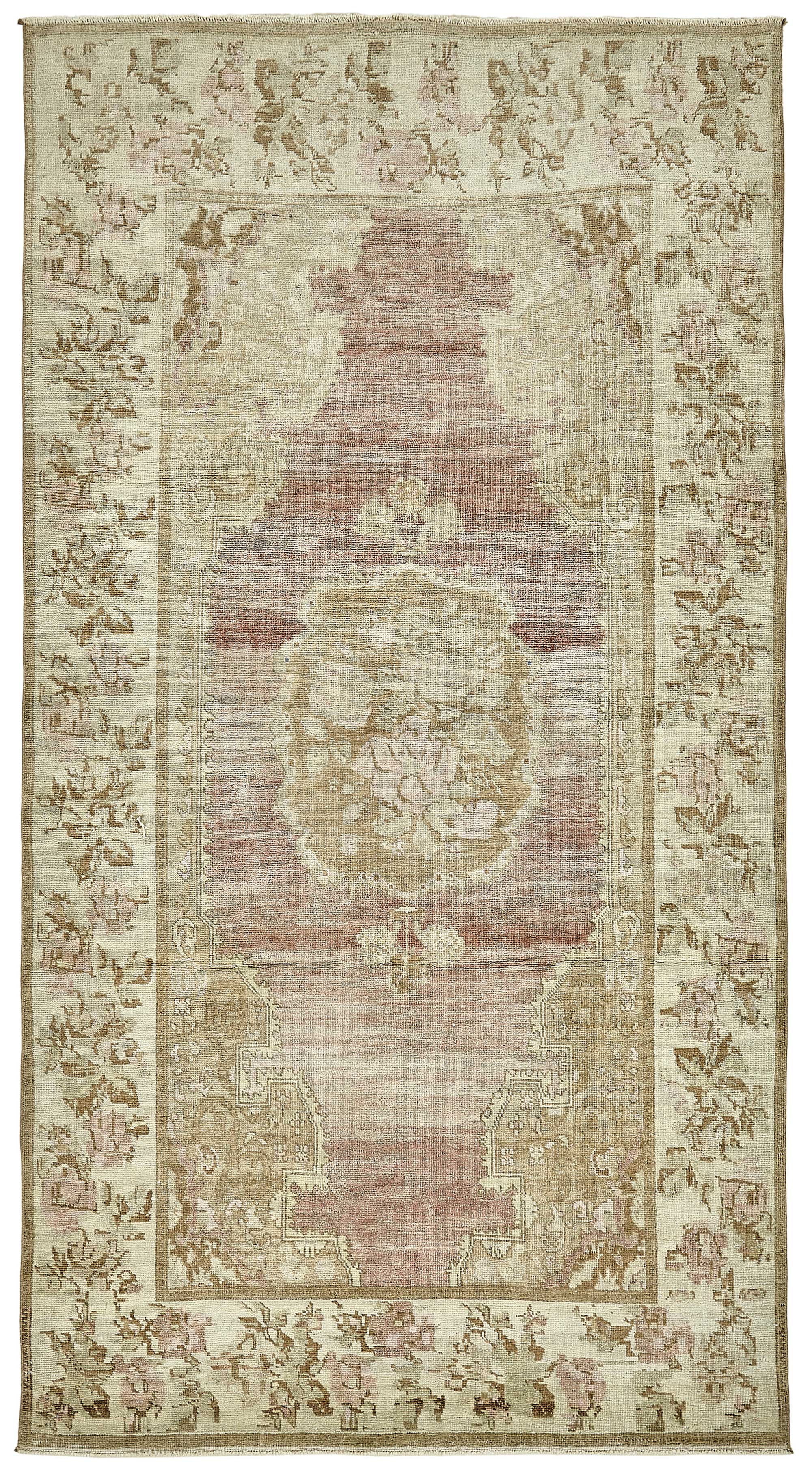 5x8 Beige Handmade Oriental Rug - 49934