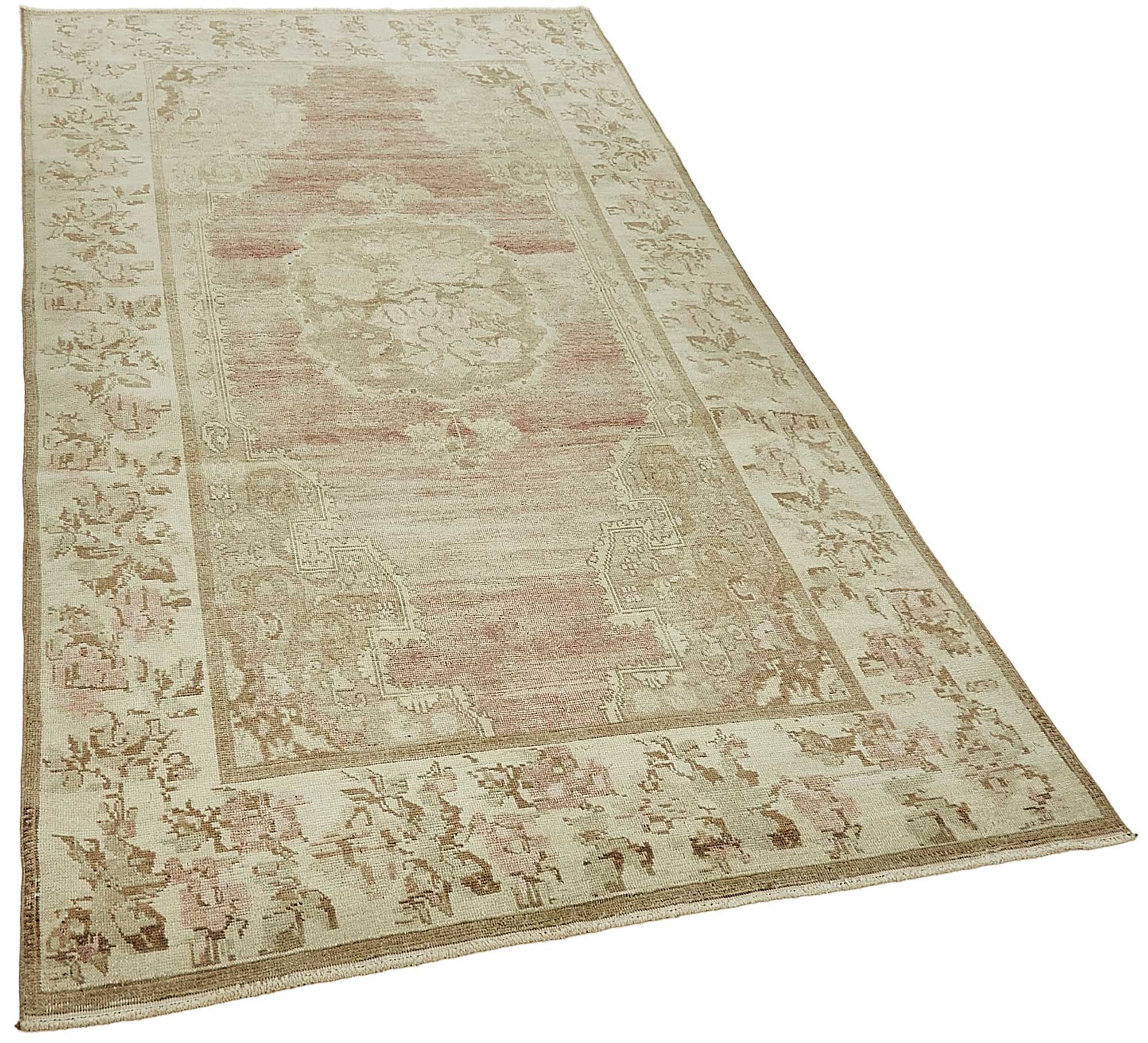 5x8 Beige Handmade Oriental Rug - 49934