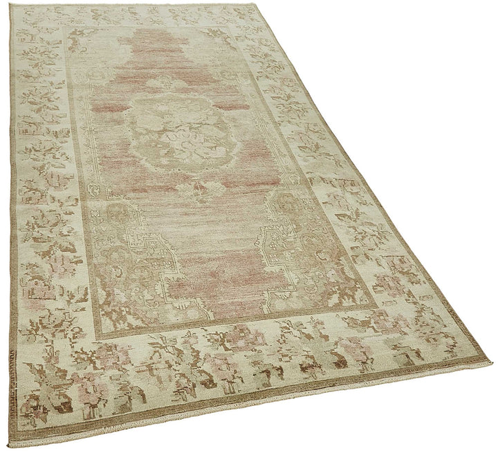5x8 Beige Handmade Oriental Rug - 49934