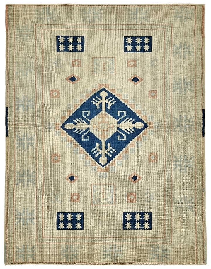 4x5 Beige Small Oriental Rug - 49943