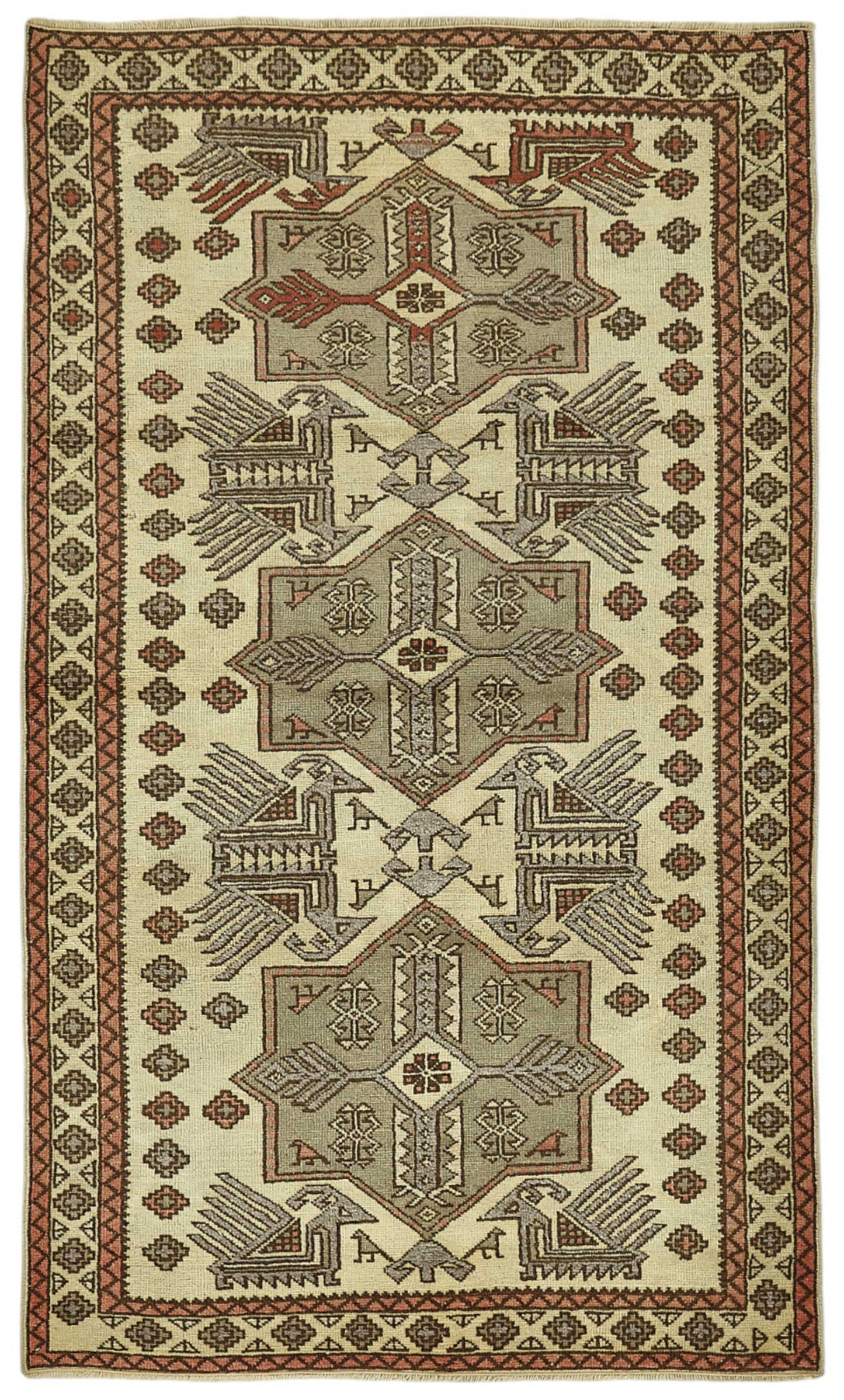3x6 Beige Small Oriental Rug - 49959
