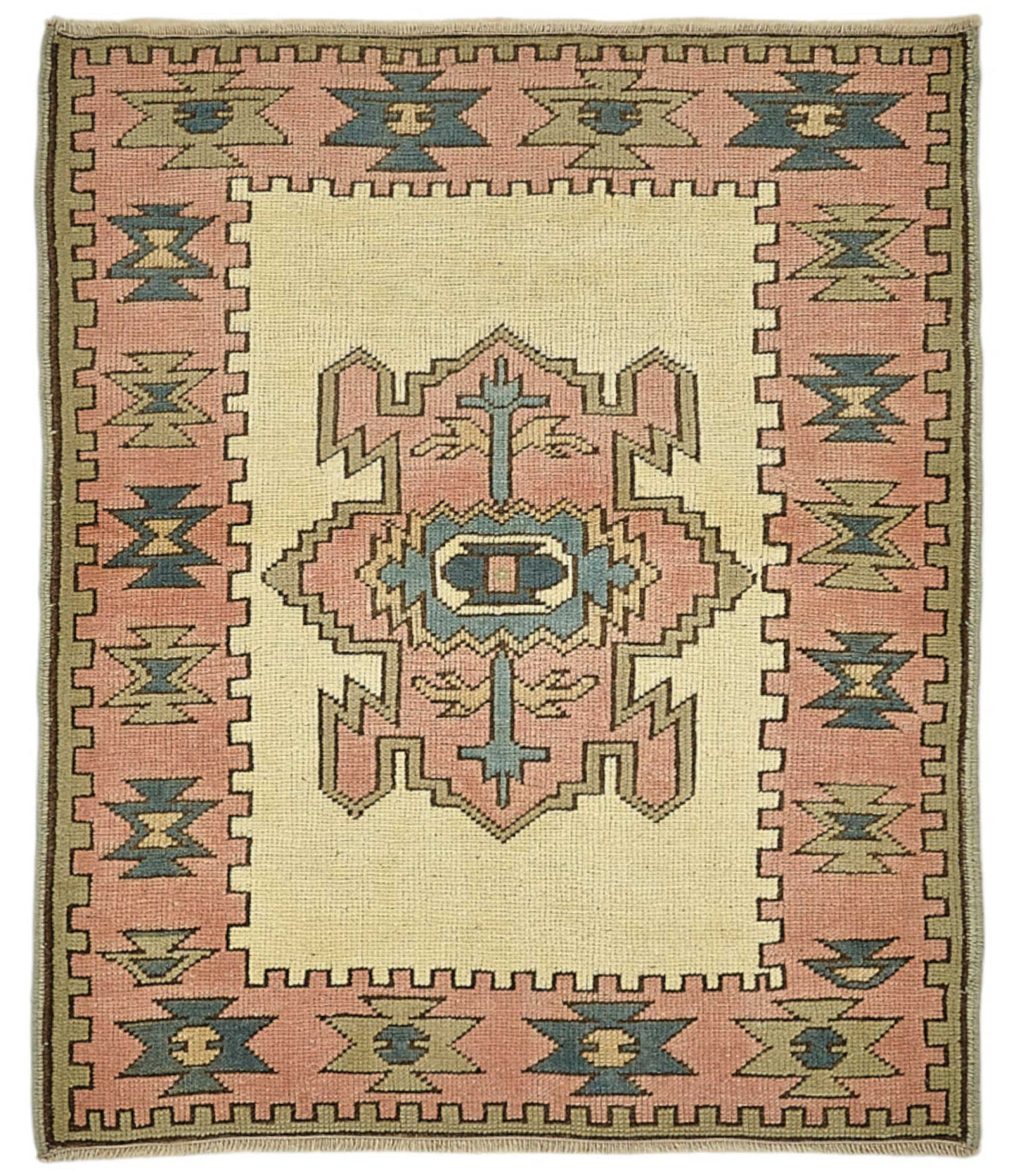 3x3 Beige Small Oriental Rug - 49965