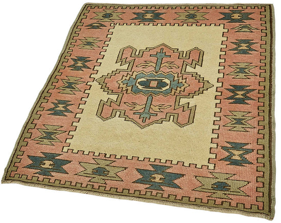 3x3 Beige Small Oriental Rug - 49965