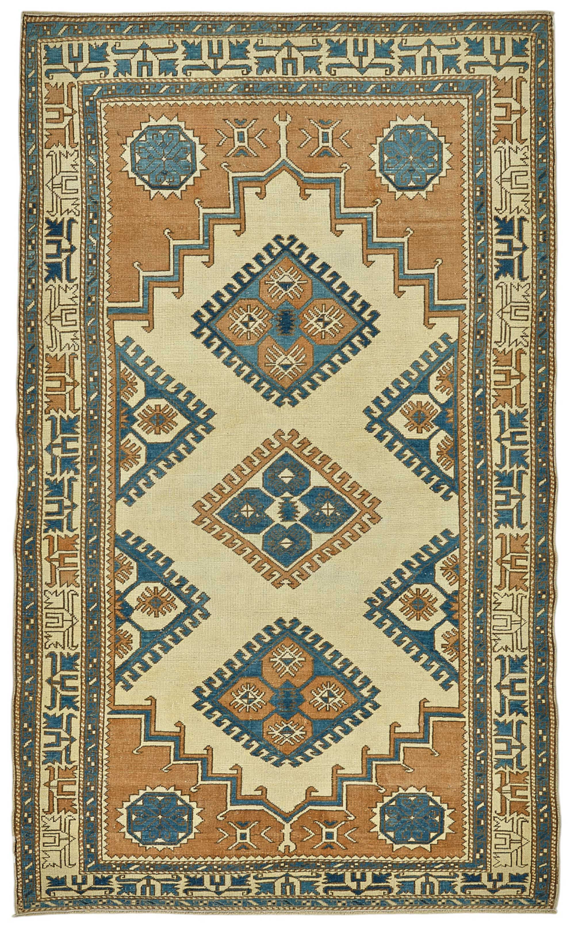 4x7 Beige Small Oriental Rug - 49979