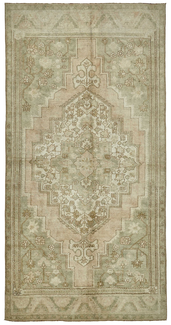 5x10 Beige Handmade Oriental Rug - 49986