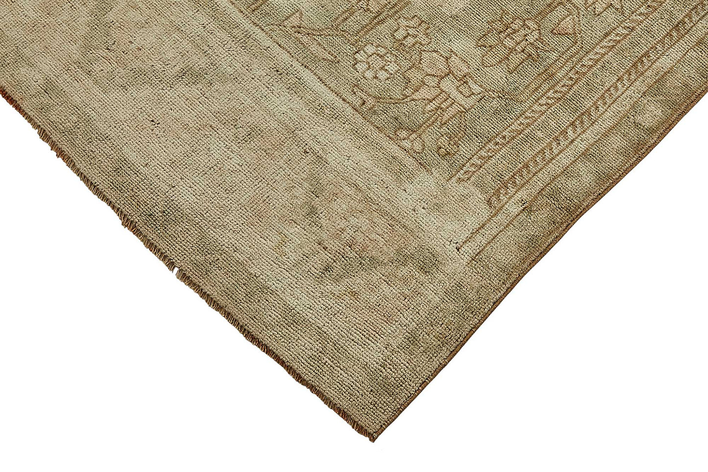 5x10 Beige Handmade Oriental Rug - 49986