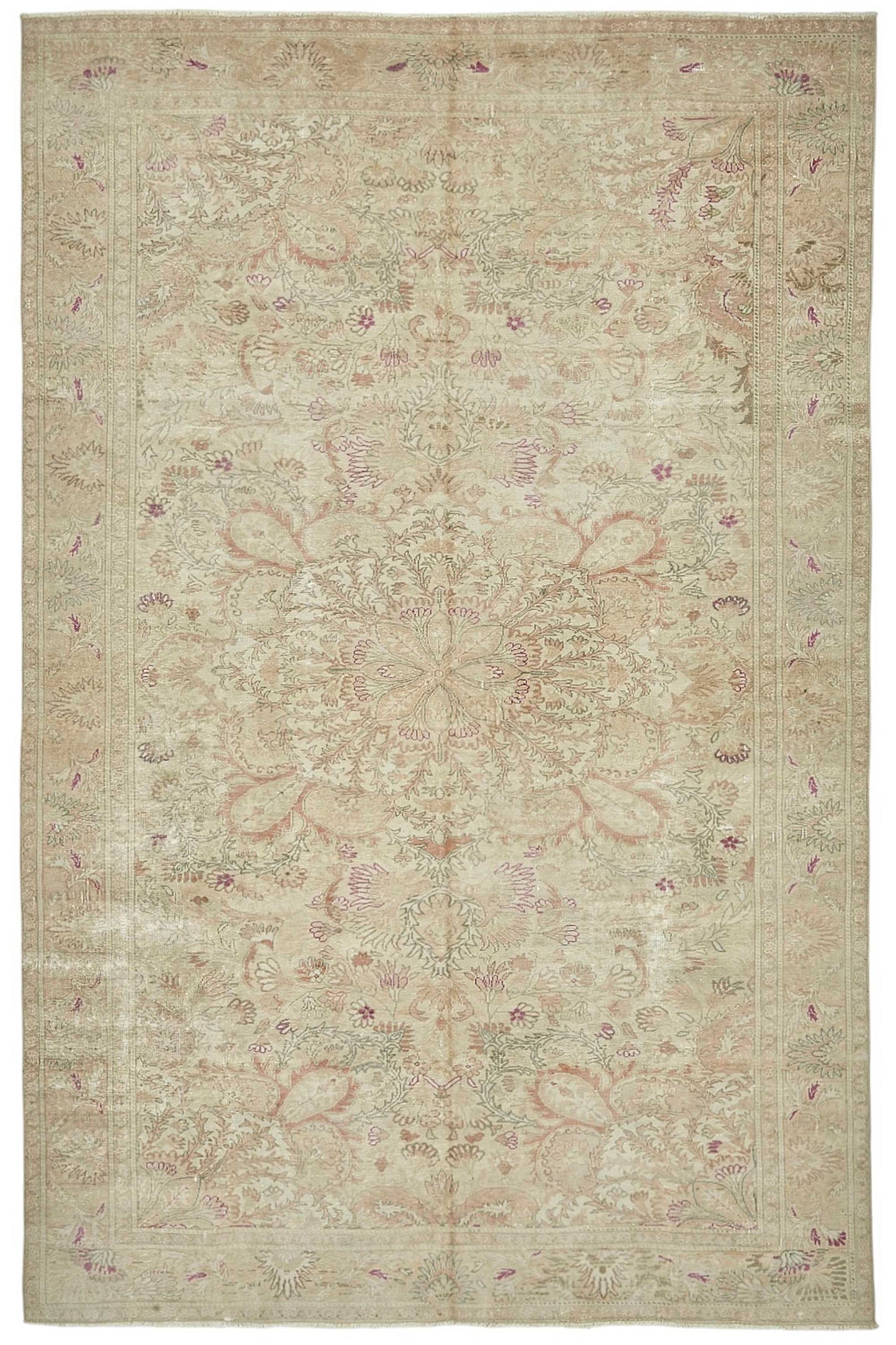 6x10 Beige Handmade Oriental Rug - 49991