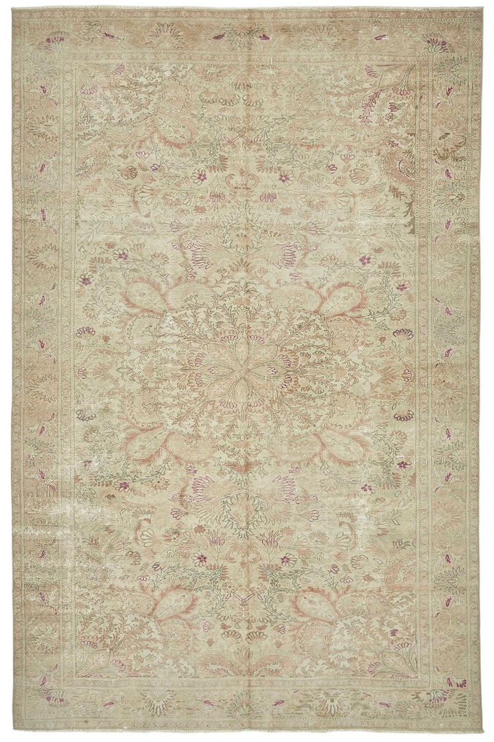 6x10 Beige Handmade Oriental Rug - 49991