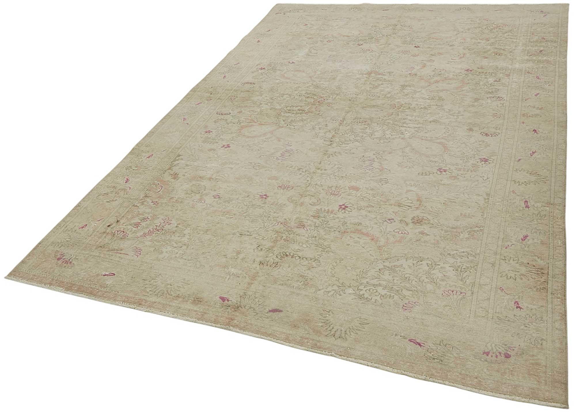 6x10 Beige Handmade Oriental Rug - 49991