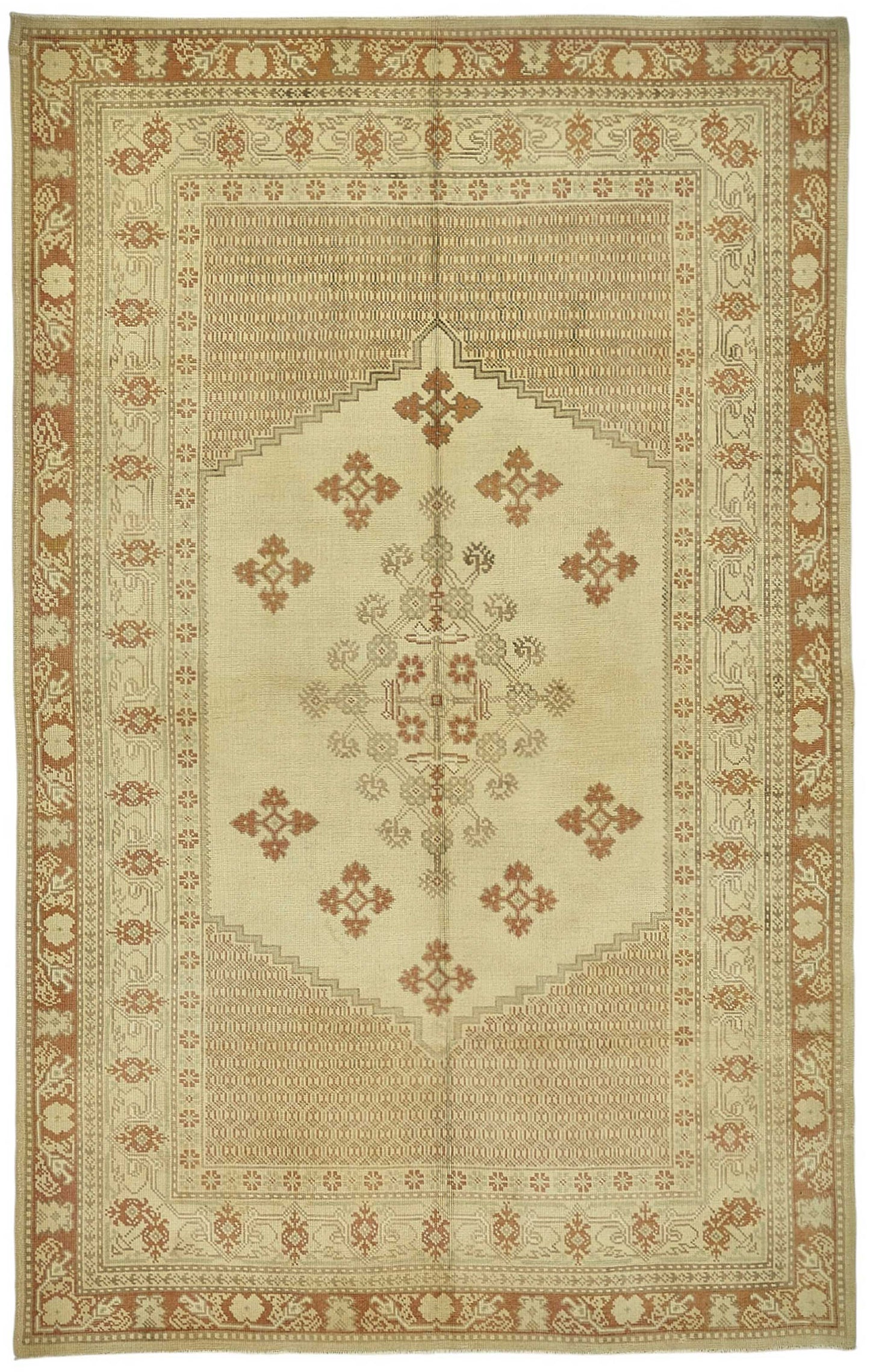 6x10 Beige Handmade Oriental Rug - 49993