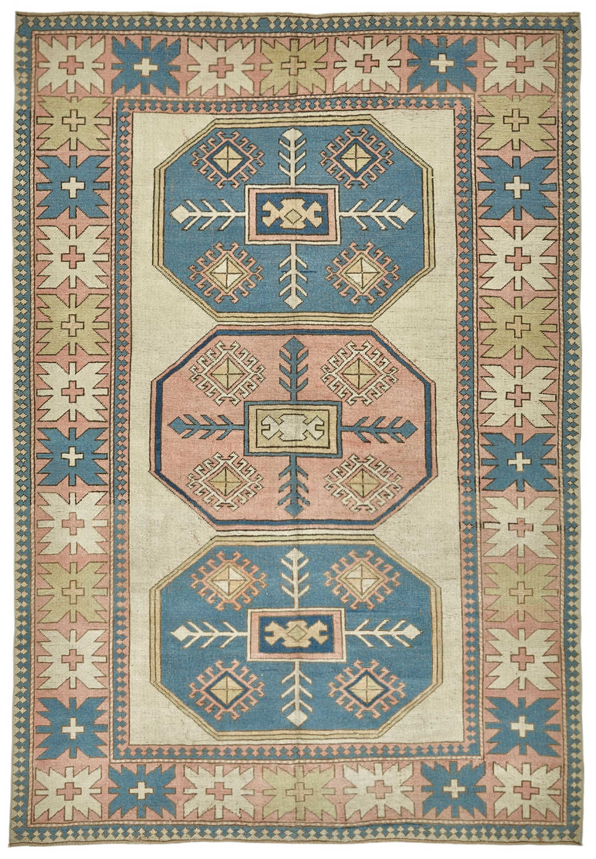 7x10 Beige Handmade Oriental Rug - 49995