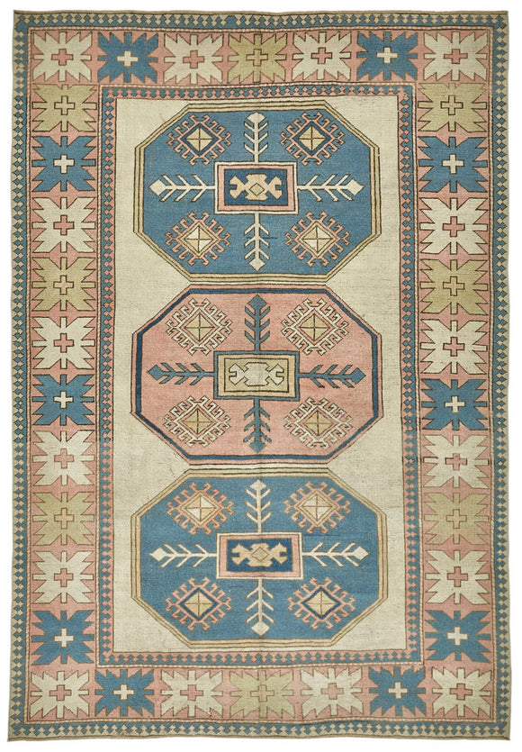 7x10 Beige Handmade Oriental Rug - 49995