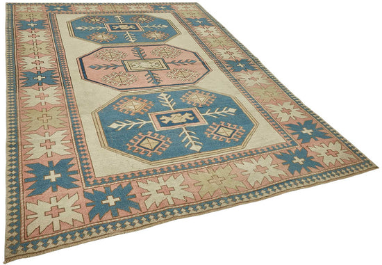 7x10 Beige Handmade Oriental Rug - 49995