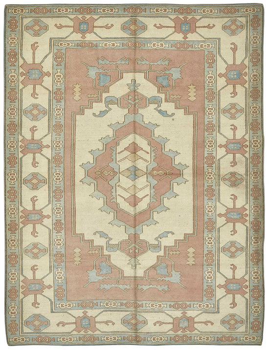 7x9 Beige Handmade Oriental Rug - 49996