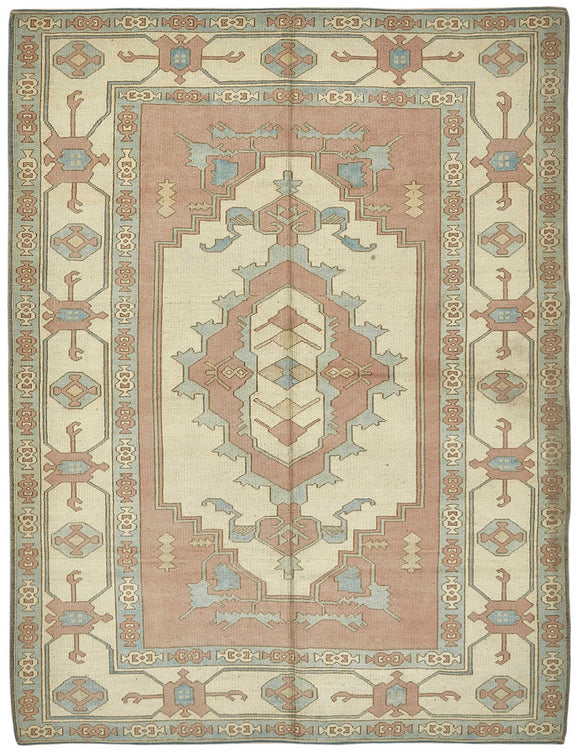 7x9 Beige Handmade Oriental Rug - 49996
