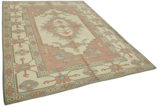7x9 Beige Handmade Oriental Rug - 49996