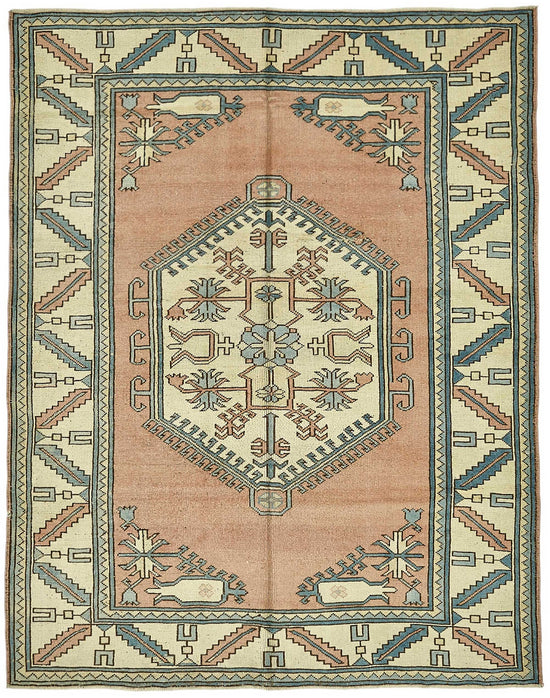 6x8 Beige Handmade Oriental Rug - 49997