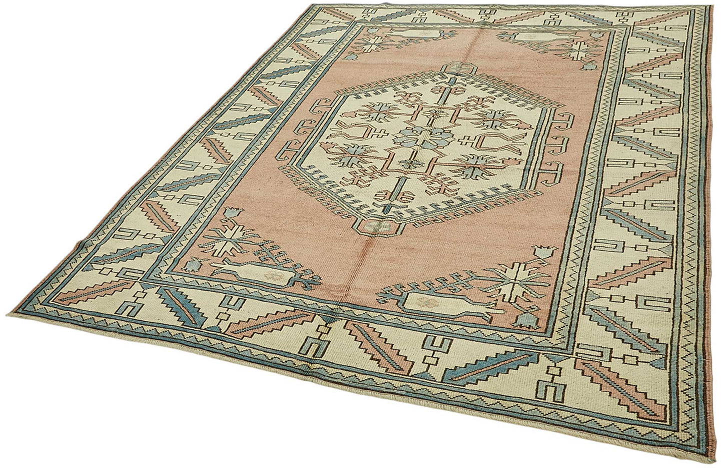 6x8 Beige Handmade Oriental Rug - 49997