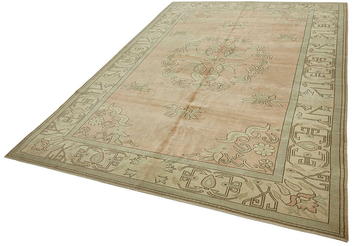 7x10 Beige Handmade Oriental Rug - 49998