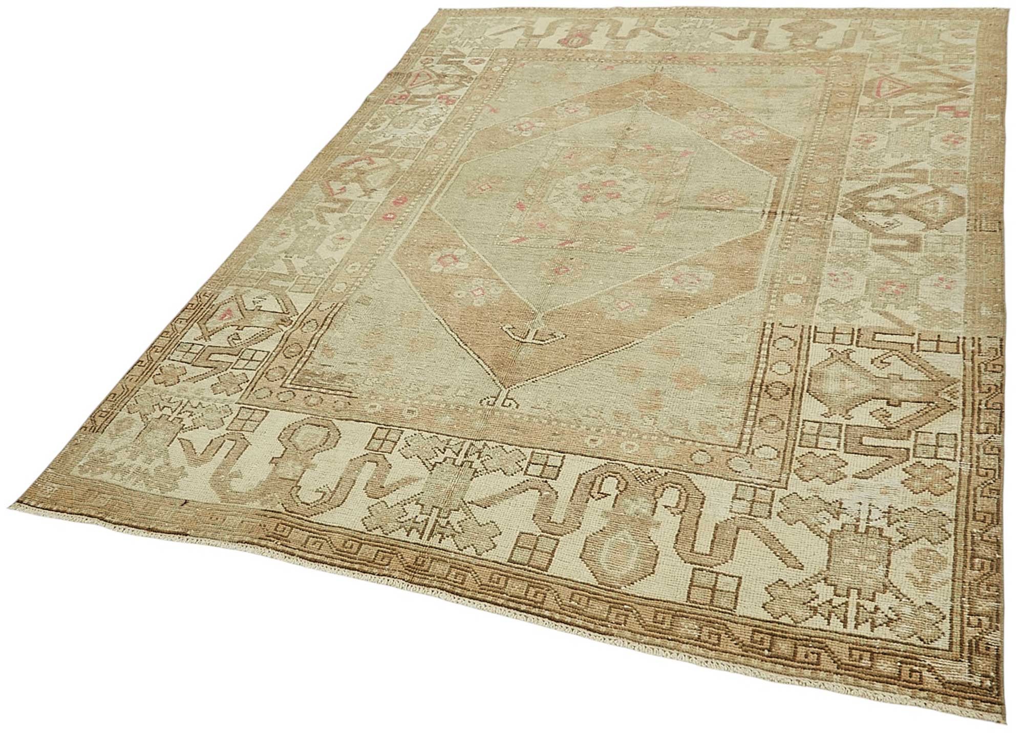 6x8 Beige Handmade Oriental Rug - 50001