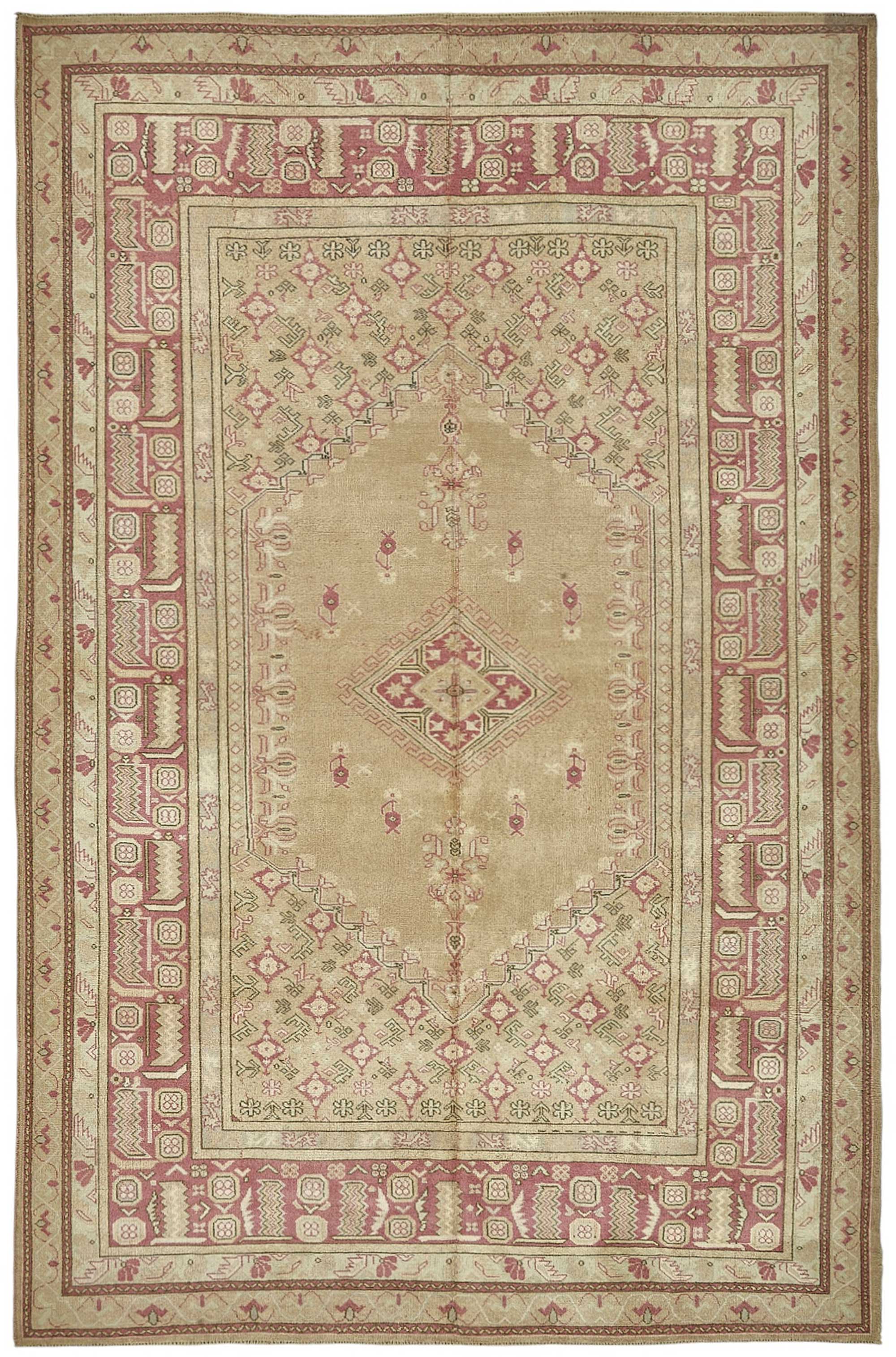 7x11 Beige Handmade Oriental Rug - 50003